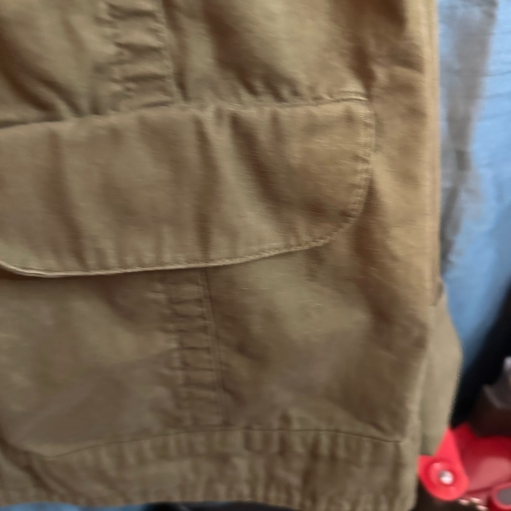 Liz & Me Olive Green Women's Utility Jacket. With fold up sleeves. P2P 30” 3-4X - Picture 4 of 8